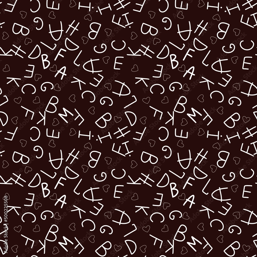 Alphabet seamless pattern for fabrics and packaging and gifts and cards and kids and wrapping paper and school Alphabet seamless pattern for fabrics and packaging and gifts and cards and kids and wrapping paper and school