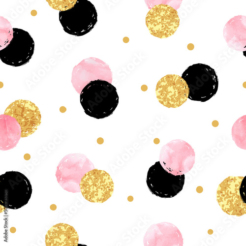 Seamless circle pattern wit...