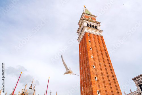 Tela St Mark's Campanile in Venice, Italy