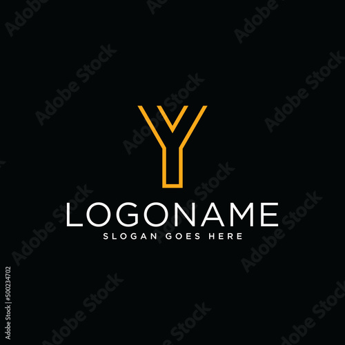 CUSTOM ABSTRACT GEOMETRIC Y LETTER LOGO DESIGN MODERN