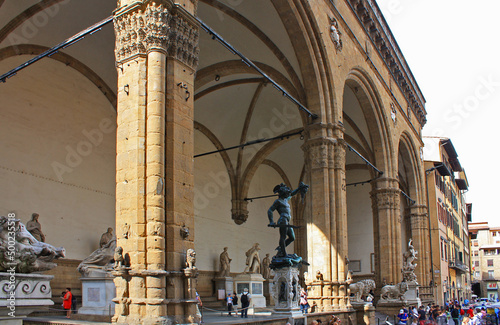  Loggia dei Lanzi at Piazza della Signoria Square in Florence, Italy photo