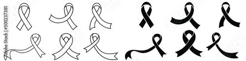 Ribbon icon vector set. bow illustration sign collection. loop symbol. photo