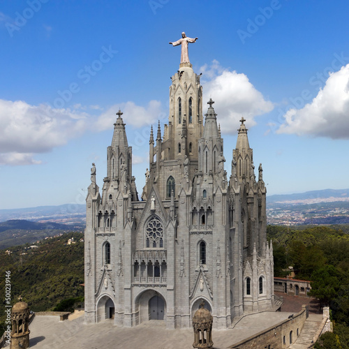 Temple of the Sacred Heart of Jesus Tibidabo Barcelona. photo