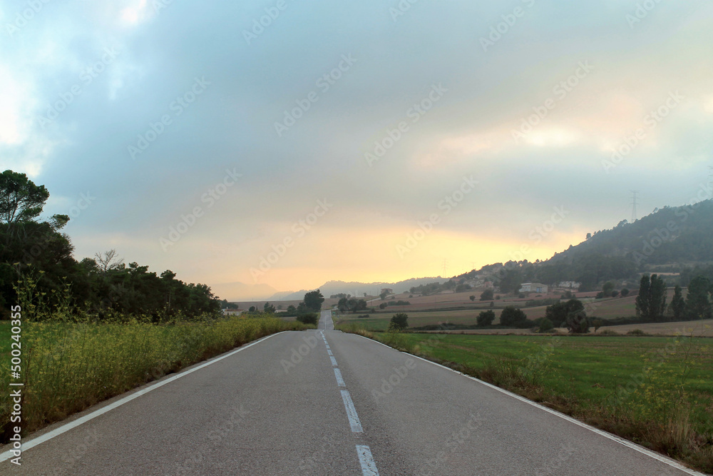 Carretera 
Carretera tranquila, en medio de campos
(Tarragona)