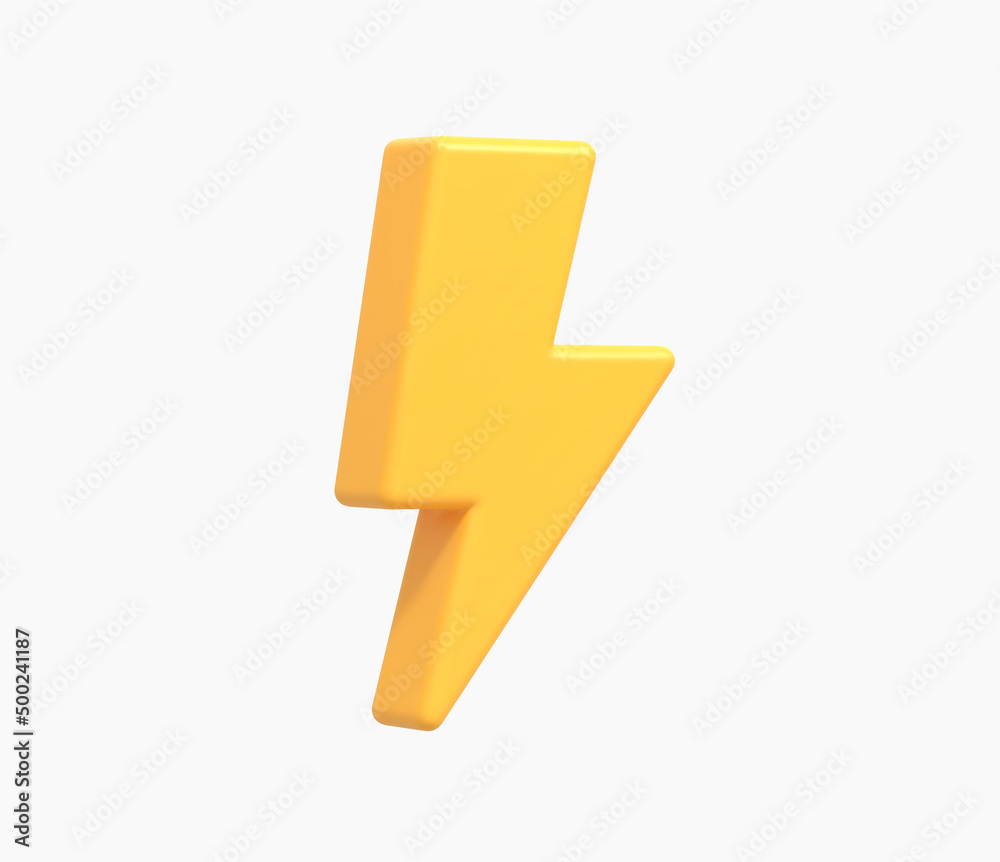 3d Realistic Lightning bolt Vector illustration 3d Realistic Lightning bolt Vector illustration