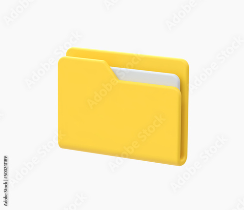 3d Realistic data folder icon vector illustration.