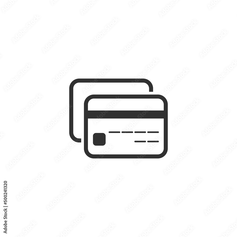 Credit card stack vector icon. Banking payment icon. business and finance symbol. Stock vector illustration isolated on white background.