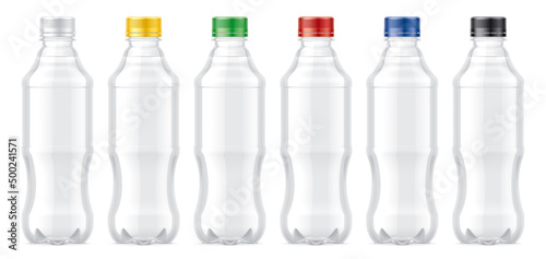 Set of Bottles with water. 