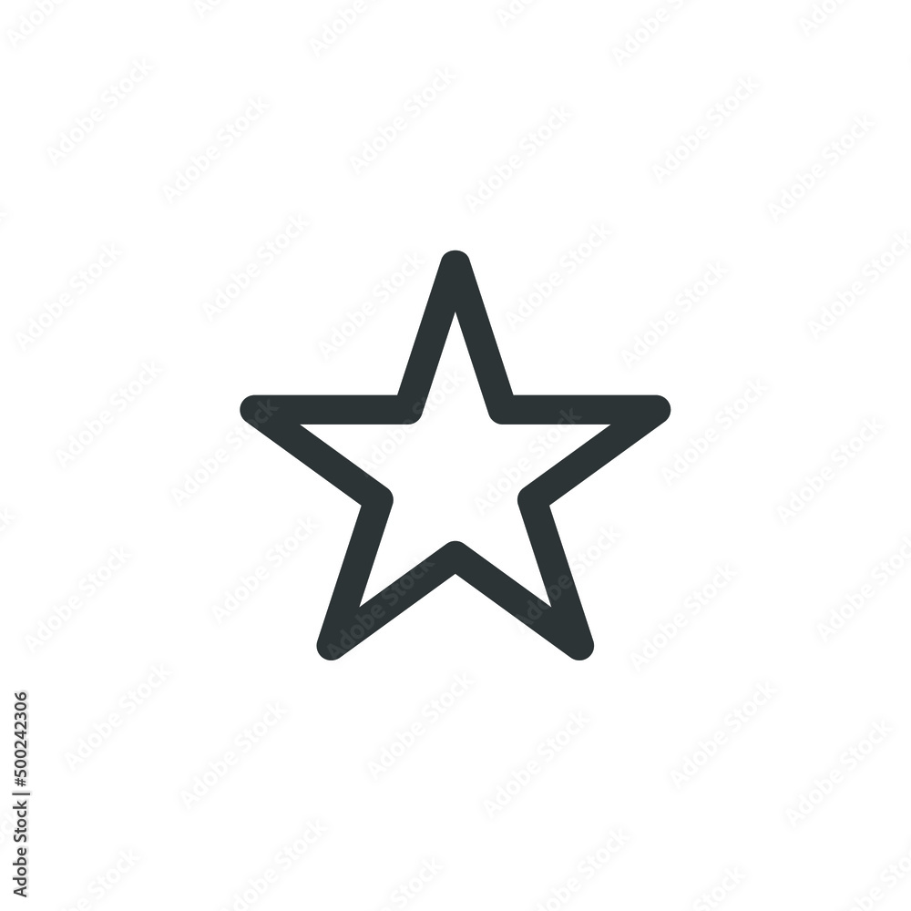 Vector sign of the star symbol is isolated on a white background. star icon color editable. Vector sign of the star symbol is isolated on a white background. star icon color editable.