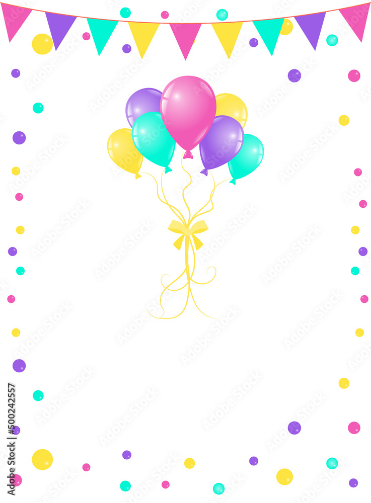 bunch of multicolored festive balloons. birthday balloons.	
