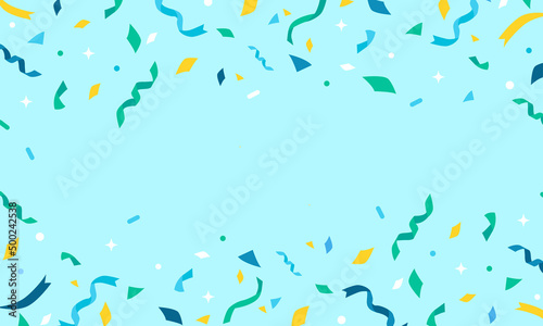 カラフル・可愛い紙吹雪のベクターフレーム素材