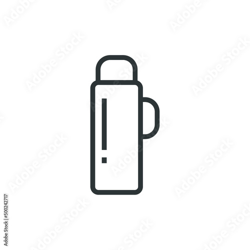 Vector sign of the thermos symbol is isolated on a white background. thermos icon color editable.