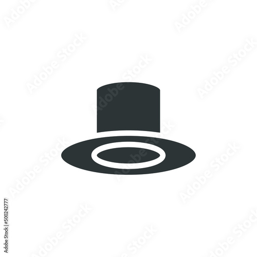 Vector sign of the top hat symbol is isolated on a white background. top hat icon color editable.
