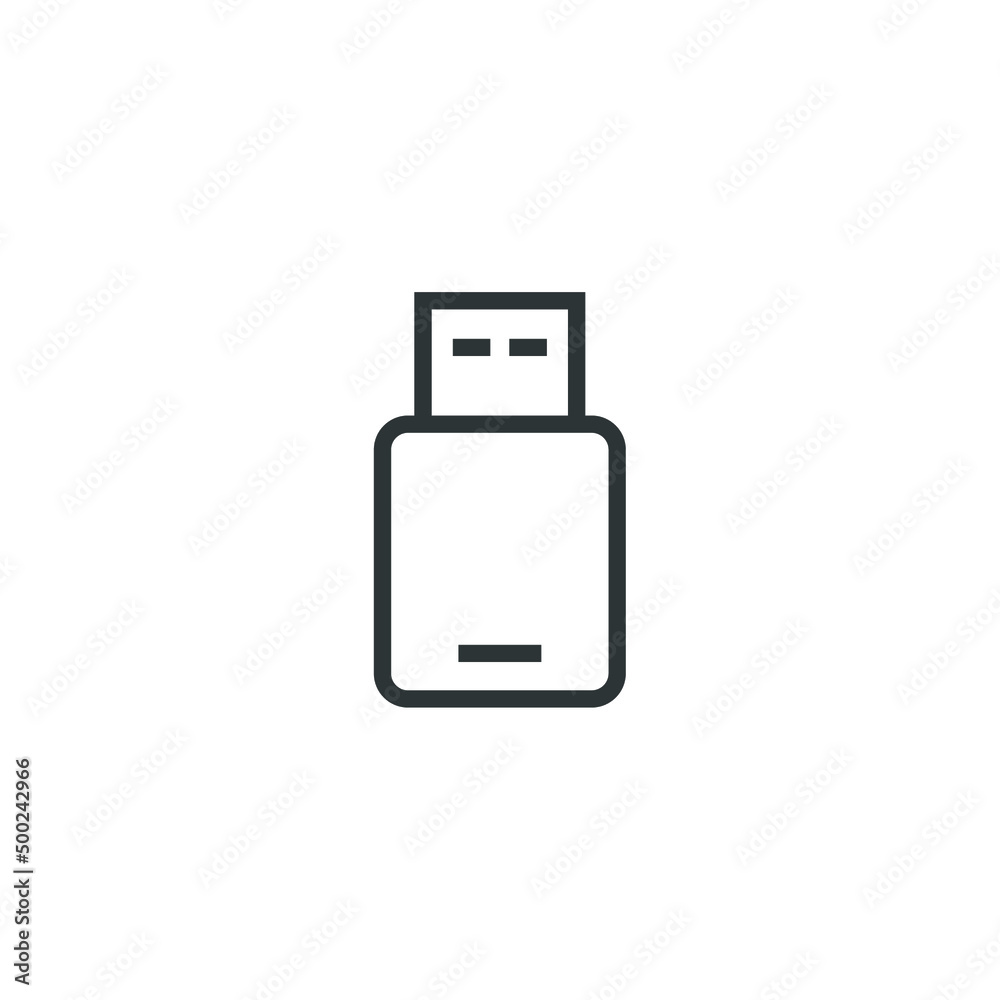 Vector sign of the usb symbol is isolated on a white background. usb icon color editable. Vector sign of the usb symbol is isolated on a white background. usb icon color editable.