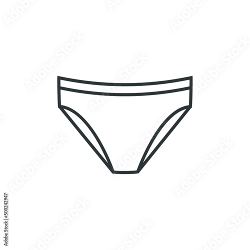 Vector sign of the underpant symbol is isolated on a white background. underpant icon color editable.