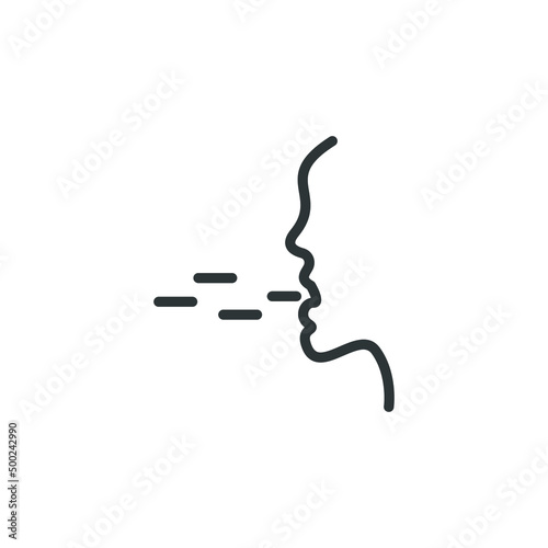 Canvastavla Vector sign of the Voice recognition concept symbol is isolated on a white background