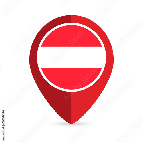 Free Download Map pointer with contry Austria. Austria flag. Vector illustration. - GFXLoad