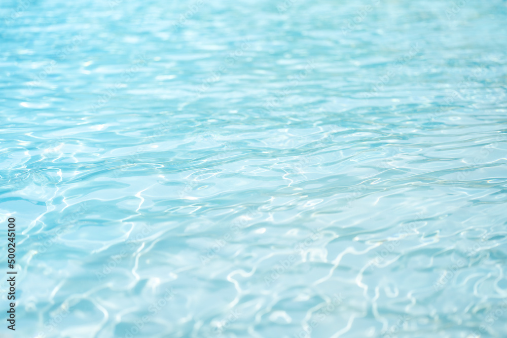 Water Surface background Clean And Clear with the light blue turquoise on swimming pool