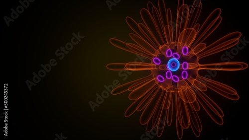 3d illustration of actinophyrs anatomy  © microscience
