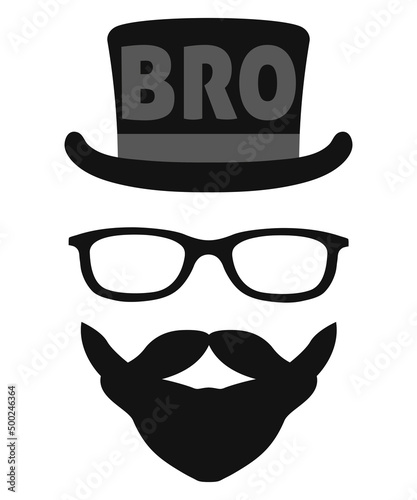 Bro beard T-Shirt Template