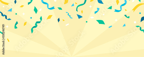 カラフル・可愛い紙吹雪のベクターフレーム素材