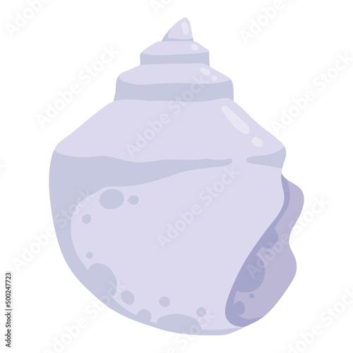 Sea shell, starfish. Underwater mollusk animal. Marine mollusc seashell, scallop, snail, cockleshell, mussel and conches. Vector illustration of shellfish isolated on white background
