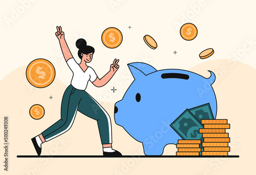 Woman with money