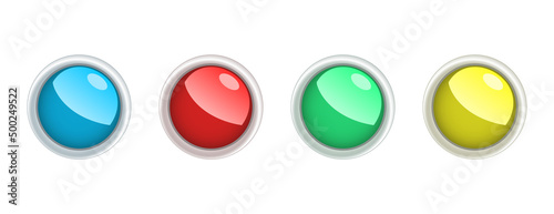 Set of the colourfull buttons without transparency