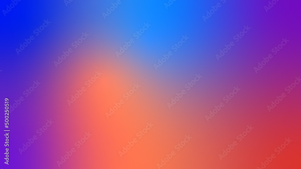 Abstract Modern Digital Blurred Dynamic Blue Red Soft Color Gradient