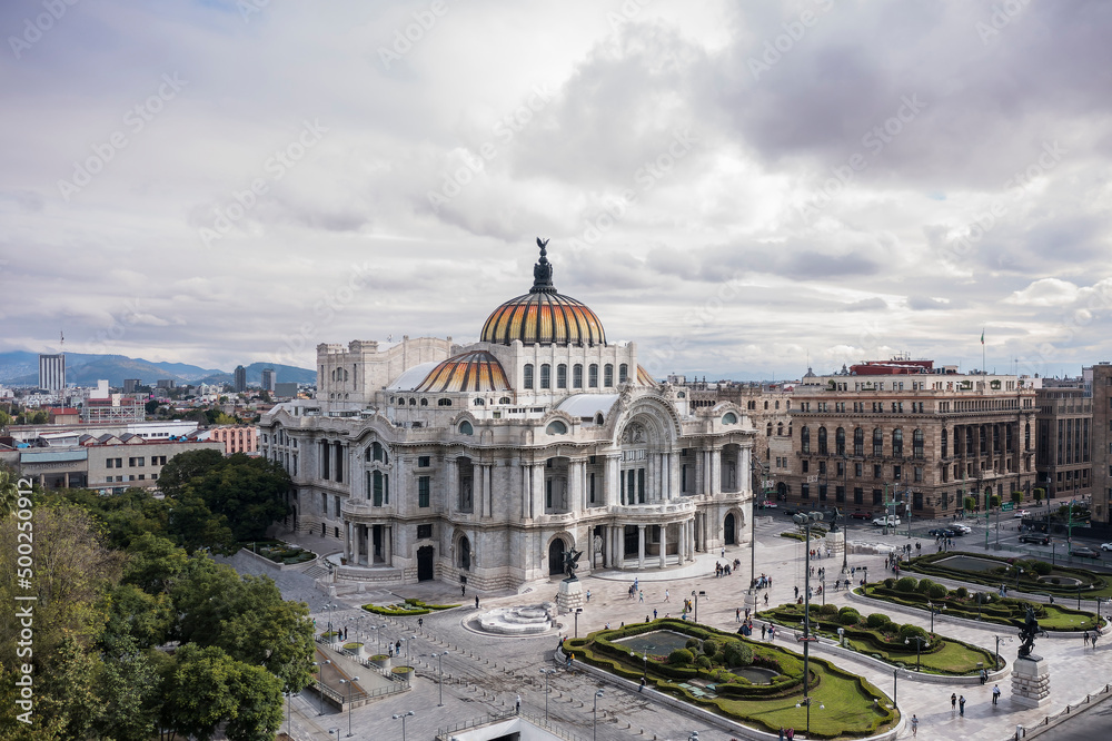 Mexico City, CDMX, Mexico, OCT, 17 2021, view from Palacio de Bellas Artes