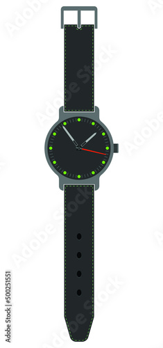 wrist watch, black and gray wrist watch
