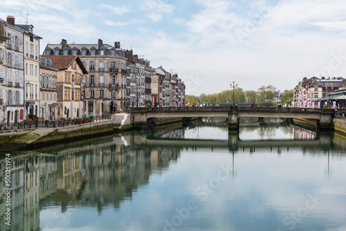 Marengo Bridge over the River Nive. Baiona. French Basque Country photo
