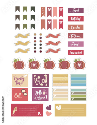 Fall Stickers Vectors
