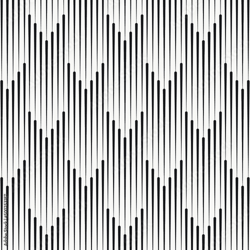 Linear vector pattern, repeating linear abstract arrow and wave or triangle shape. Pattern is clean for fabric, wallpaper, printing. Pattern is on swatches panel