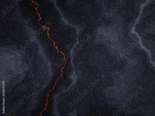 Fotografie Abstract cooled volcanic lava background