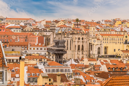 A view from the Alfama distict in the city of Lisbon on a spring day © Nicola