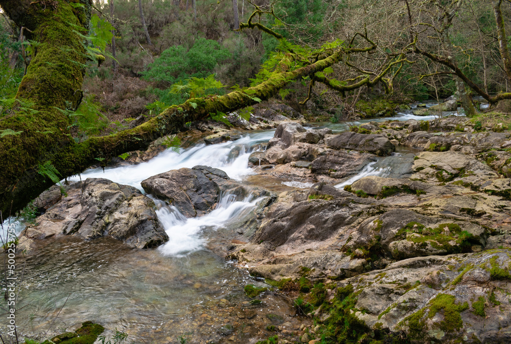 Natural pools of Loureza in the municipality of Oya. Galicia - Spain