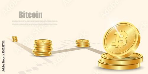 Bitcoin Crypto.Cripto currency, Bitcoin currency. Crypto coin with growth graph. International stock exchange. Bitcoin uptrend