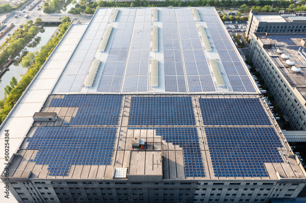 solar panels on factory rooftop solar panels on factory rooftop