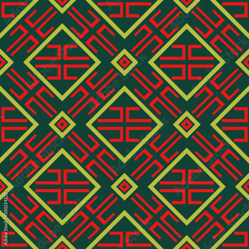 
 colourful asian geometric vintage pattern