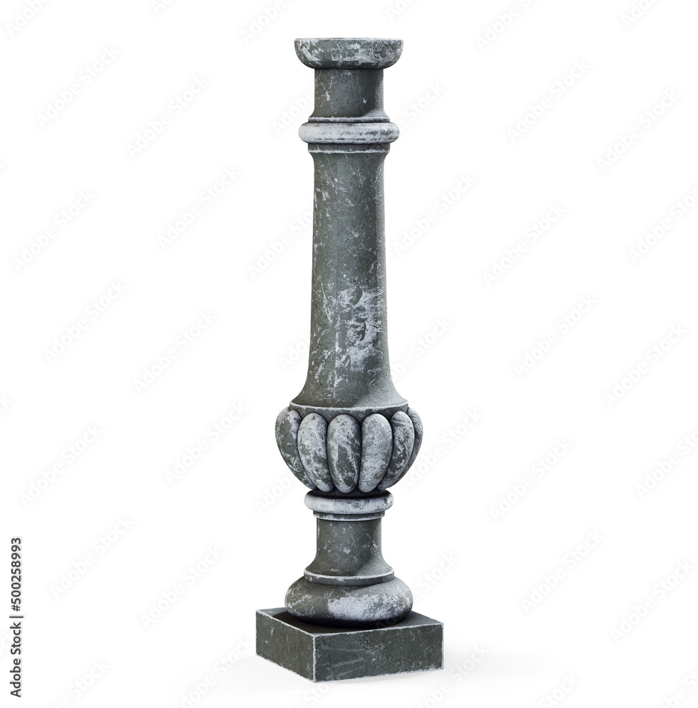 3d rendered illustration of three column