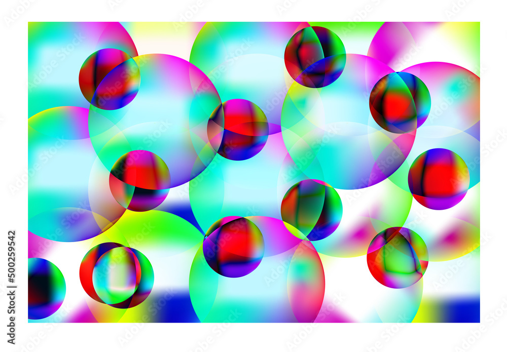 Abstract bright rainbow vector background with balloons. Multicolor template for cover design, website, background for presentations.