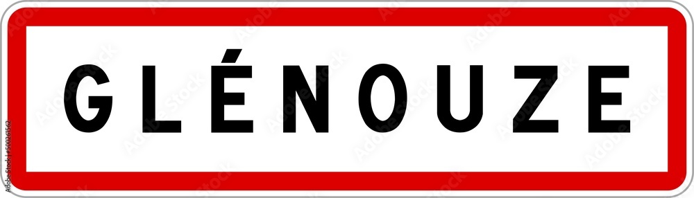 Panneau entrée ville agglomération Glénouze / Town entrance sign Glénouze Panneau entrée ville agglomération Glénouze / Town entrance sign Glénouze