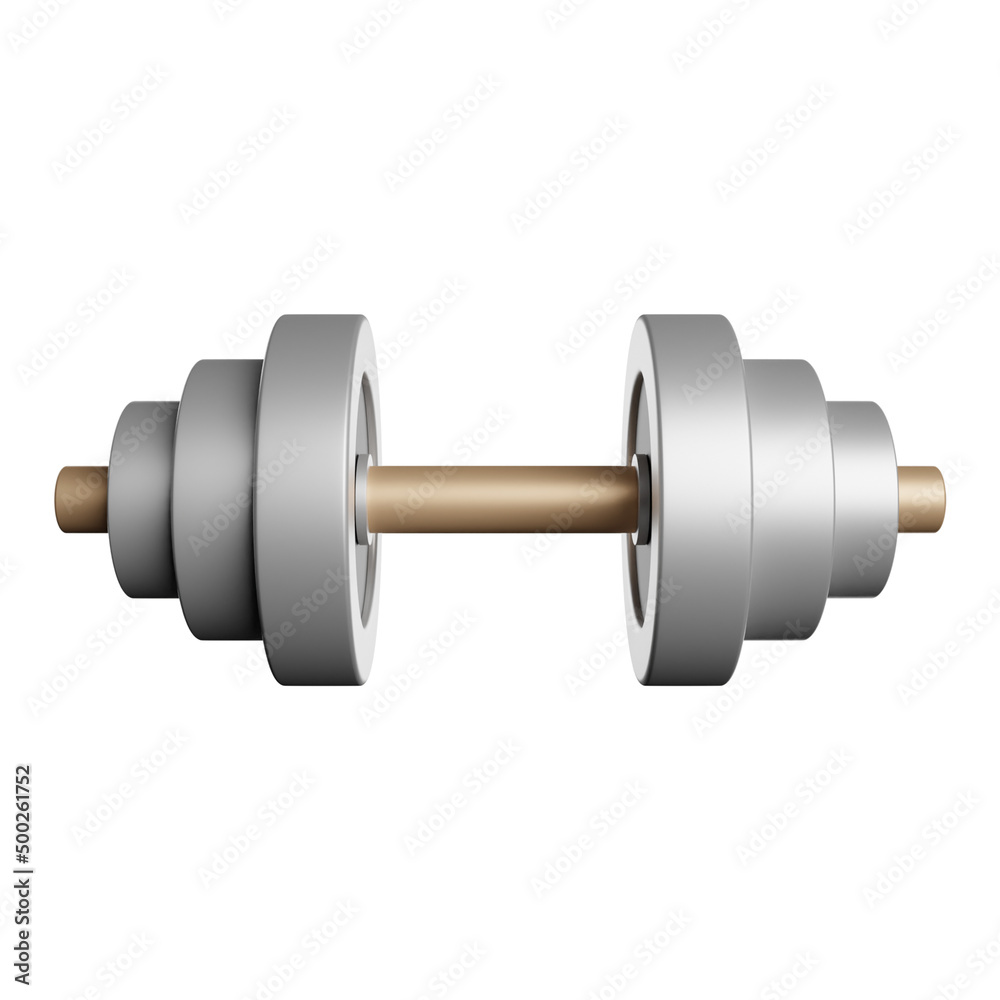 dumble barble fitness 3d rendering illustration