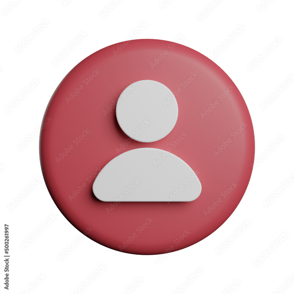 Following social media element 3D icon Following social media element 3D icon