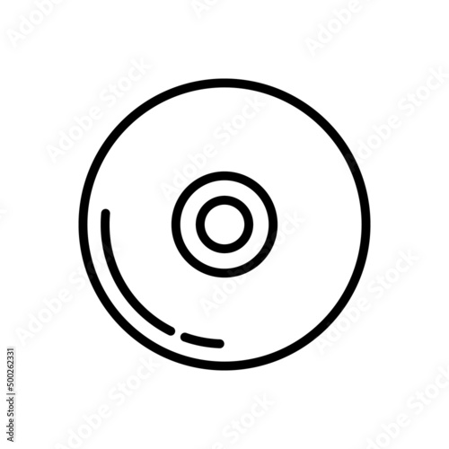 CD DVD Vector Icon. For Design, Logo, Template, Interface, Internet. Vector sign in simple style isolated on white background.