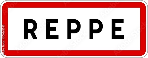 Panneau entrée ville agglomération Reppe / Town entrance sign Reppe