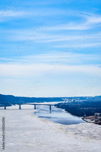 Panorama of Nizhny Novgorod on a clear winter day © Igor