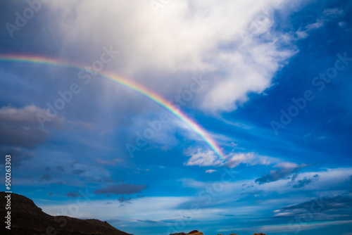 rainbow over the clouds