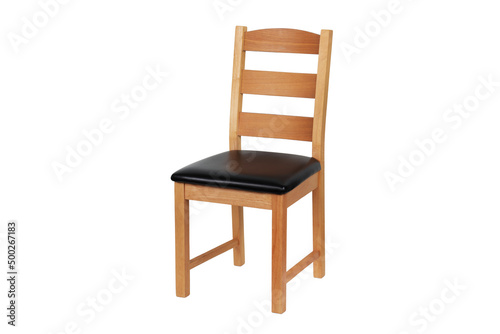 Dining chair on white with clipping path